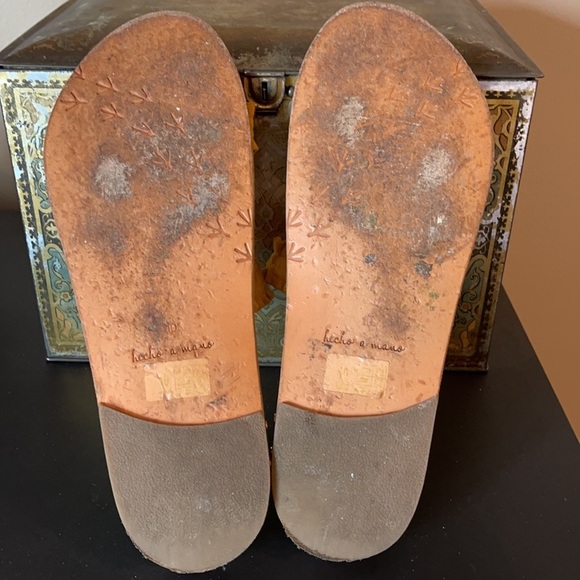 Beek handmade sandals yellow suede slides 10 EUC - Picture 5 of 10